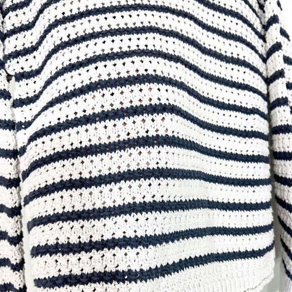Madewell Sweater Striped Open Stitch Austen Pullover Womens Size Small - Picture 7 of 8
